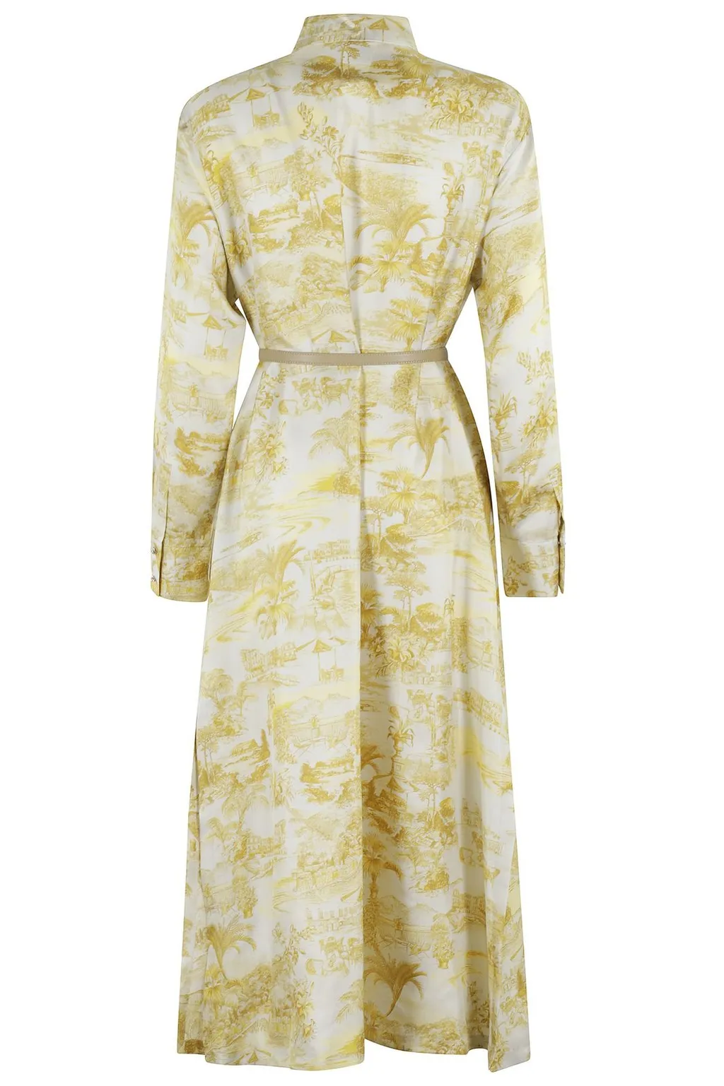 Max Mara Studio Svelto All-Over Patterned Belted Dress