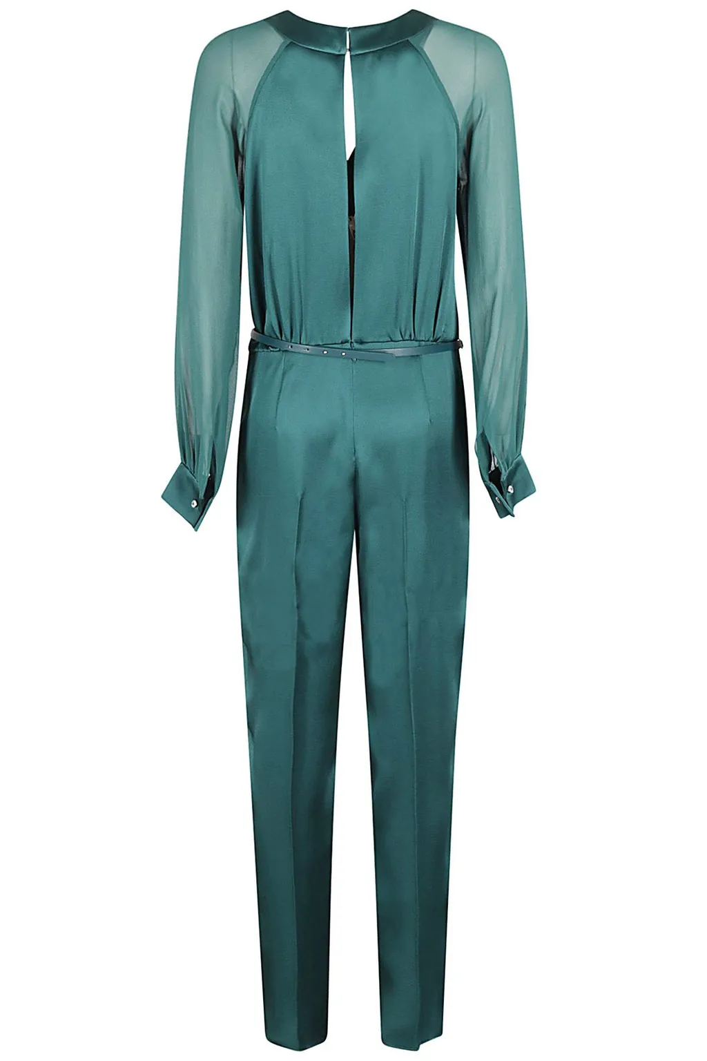 Max Mara Studio Embellished Belted Long-Sleeved Jumpsuit