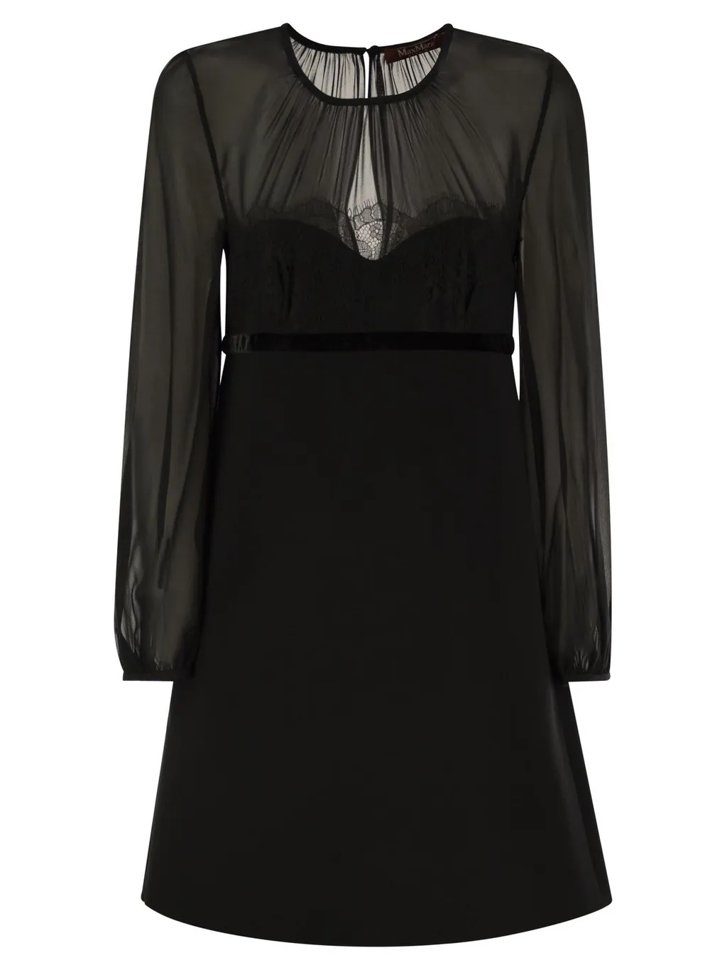 Max Mara Studio Crewneck Long-Sleeved Dress