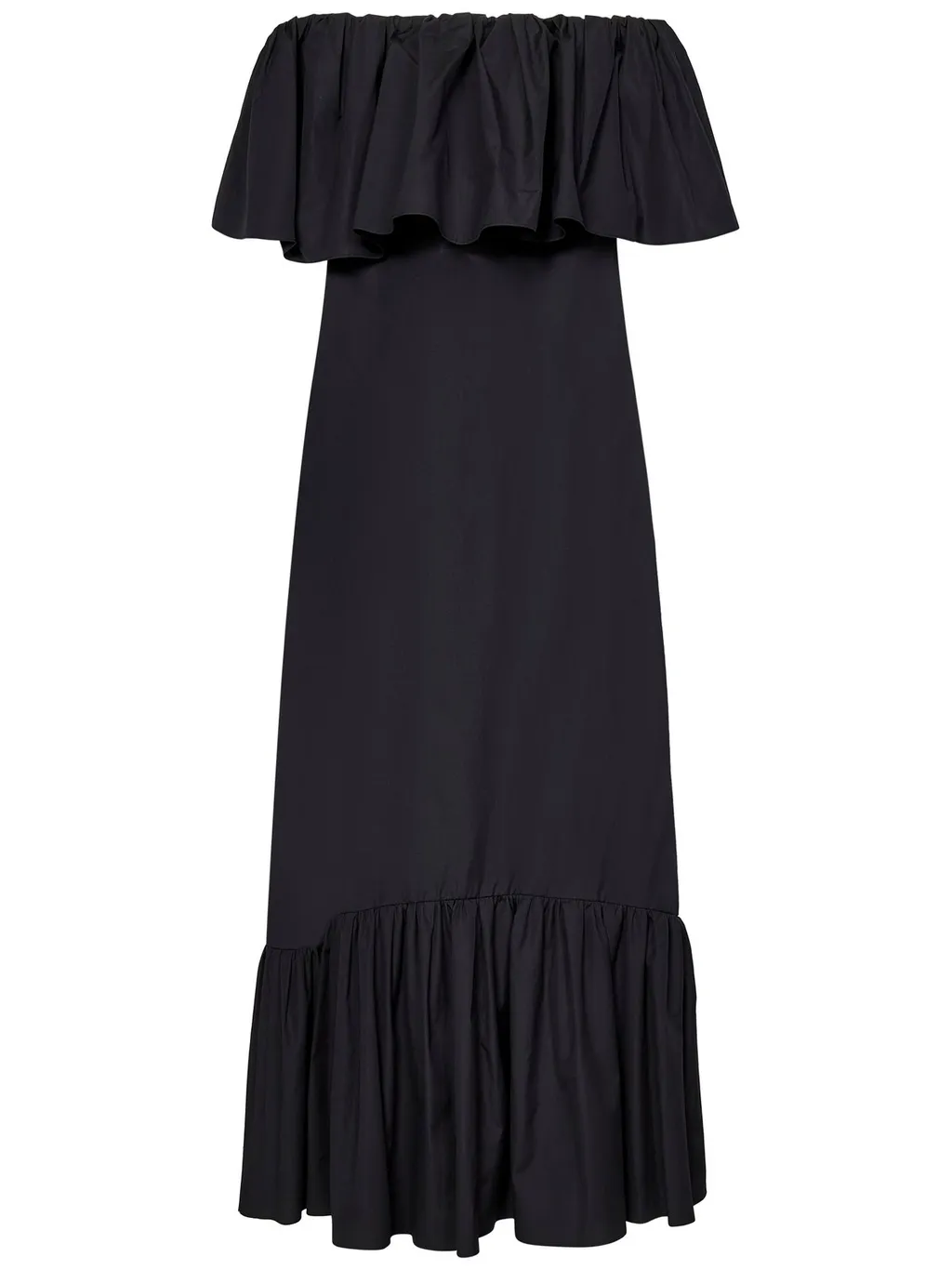 Max Mara Studio Petali Ruffled Off-Shoulder Dress