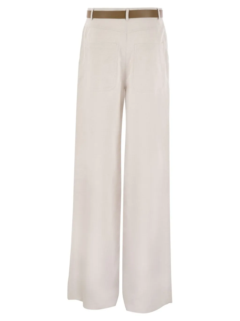 Max Mara Studio Murge Belted Wide Leg Trousers