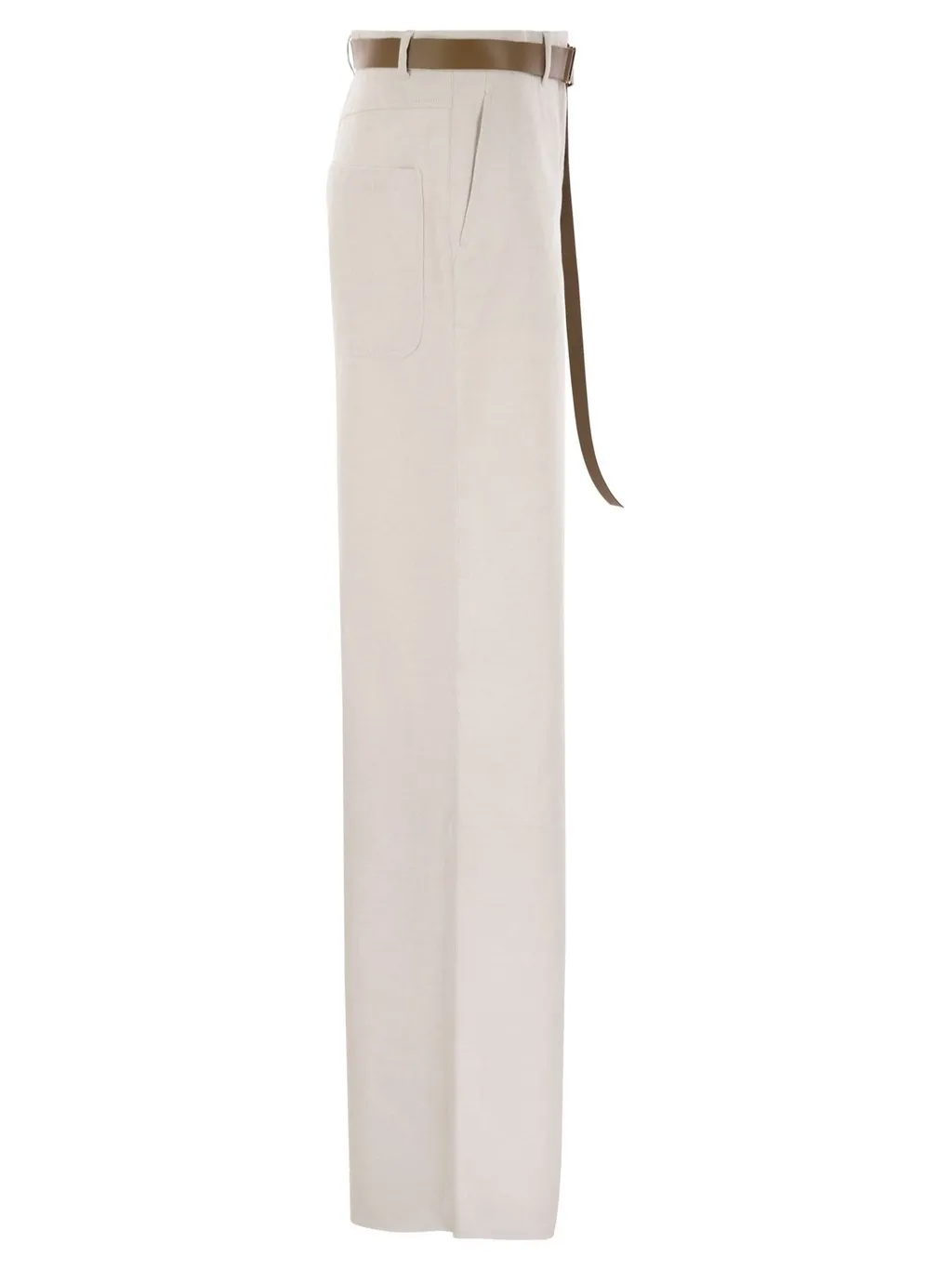 Max Mara Studio Murge Belted Wide Leg Trousers