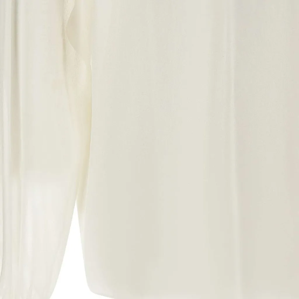 Max Mara Studio Pussy-Bow Long-Sleeved Top
