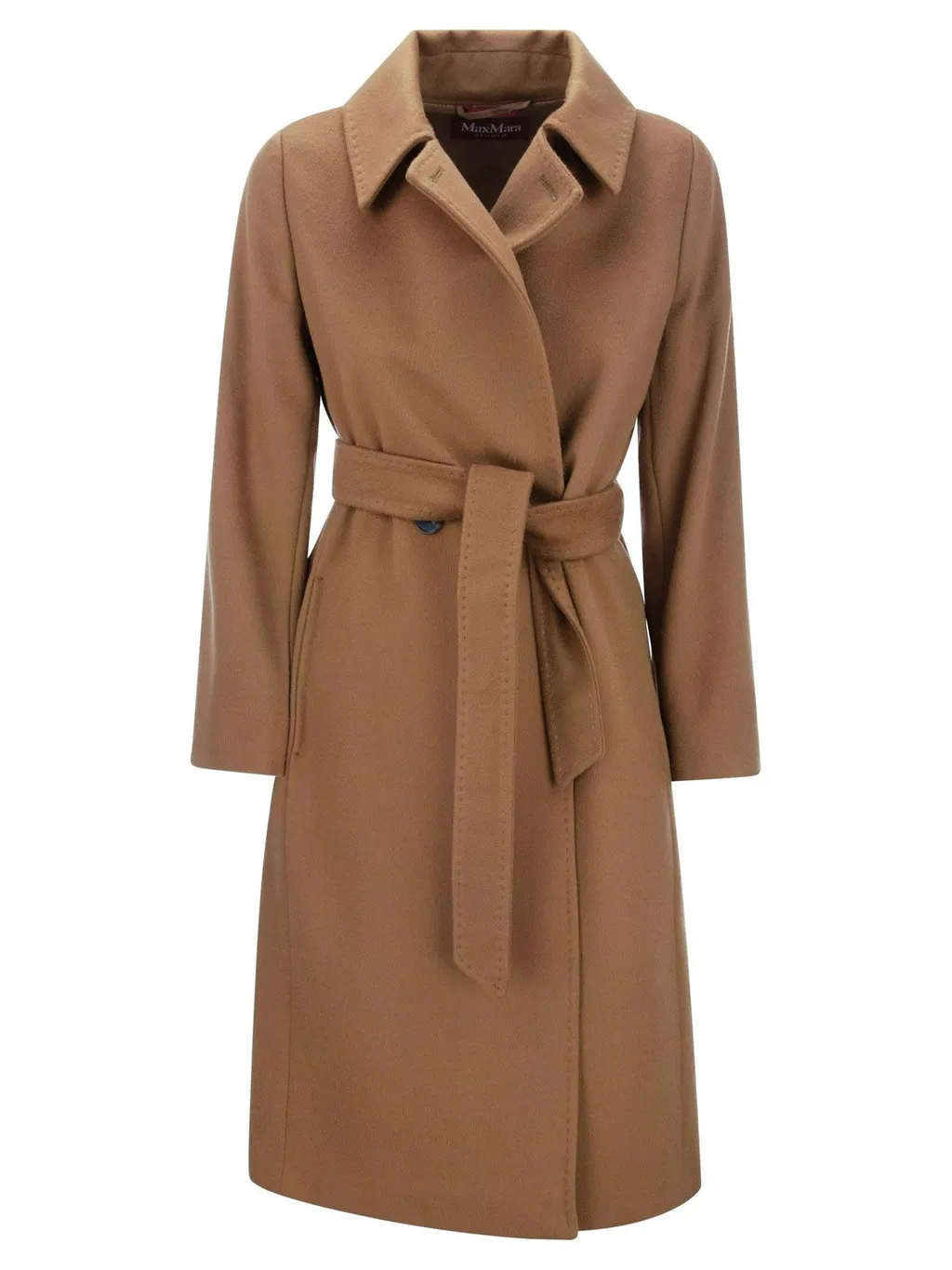 Max Mara Studio Belted Long-Sleeved Coat