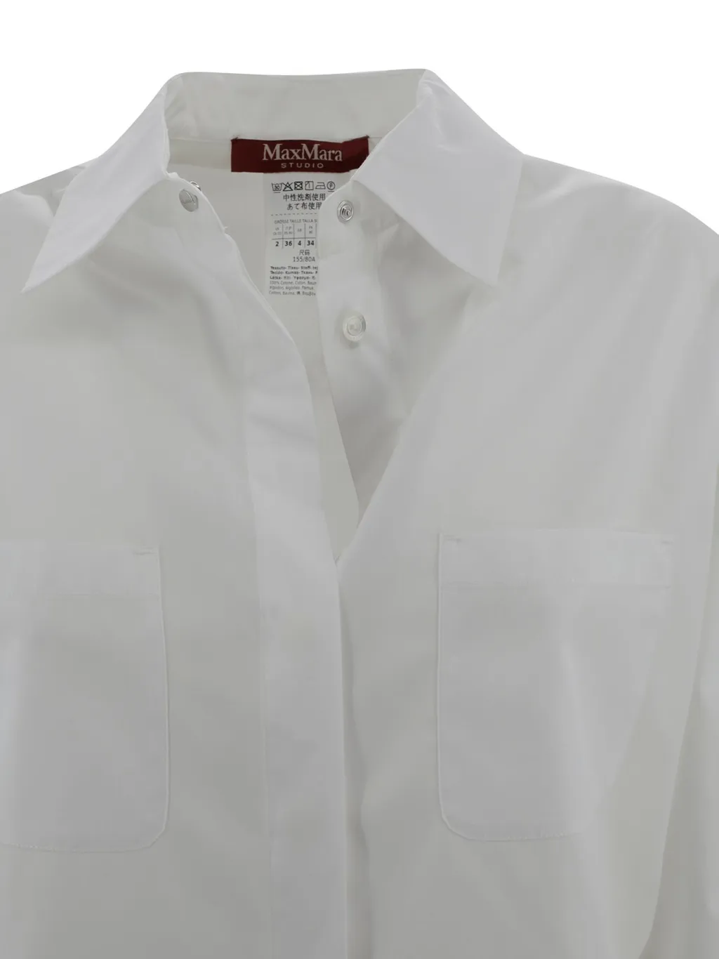 Max Mara Studio Button-Up Long-Sleeved Shirt