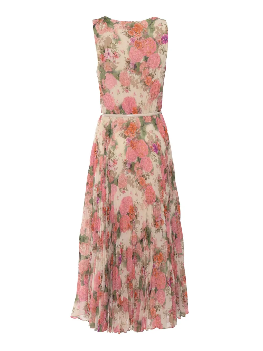 Max Mara Studio Belted Waist Printed Emery Dress