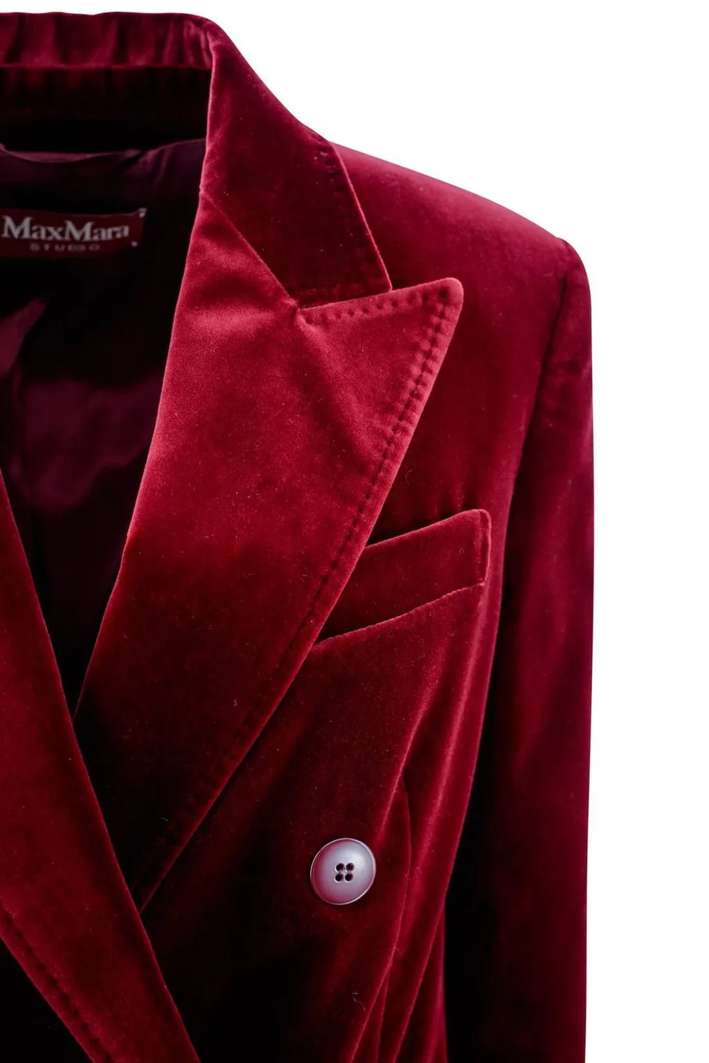 Max Mara Studio Digione Double-Breasted Long-Sleeved Jacket