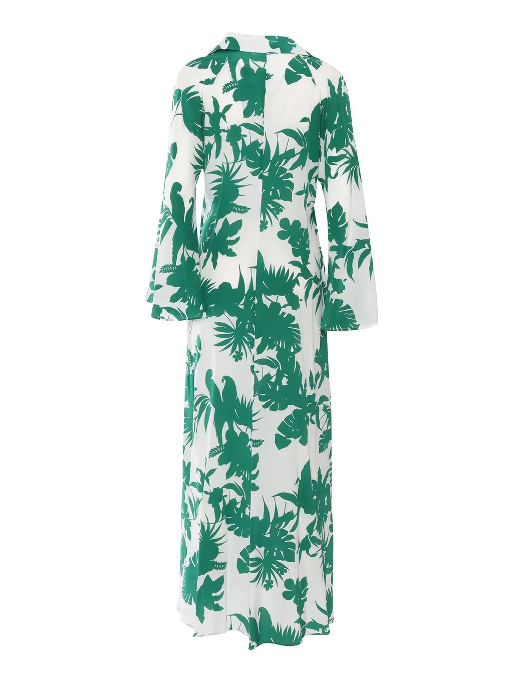 Max Mara Studio Livrea All-Over Patterned Long-Sleeved Dress