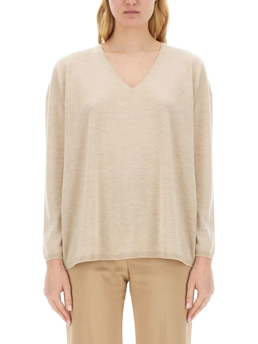 Max Mara Freccia V-Neck Long-Sleeved Jumper