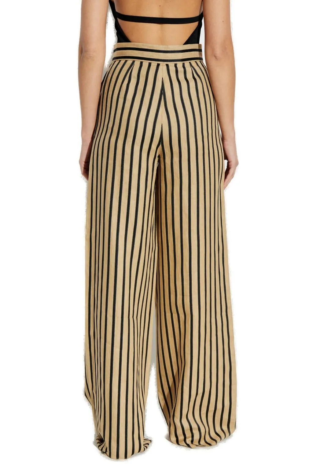 Max Mara Cestino Striped Palazzo Pants