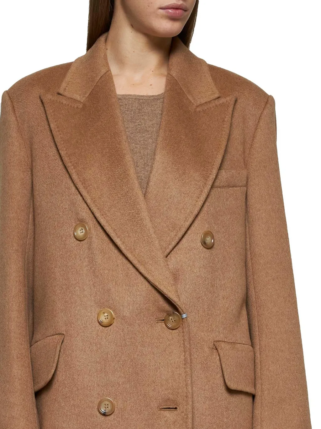 Max Mara Fungo Double-Breasted Long-Sleeved Coat