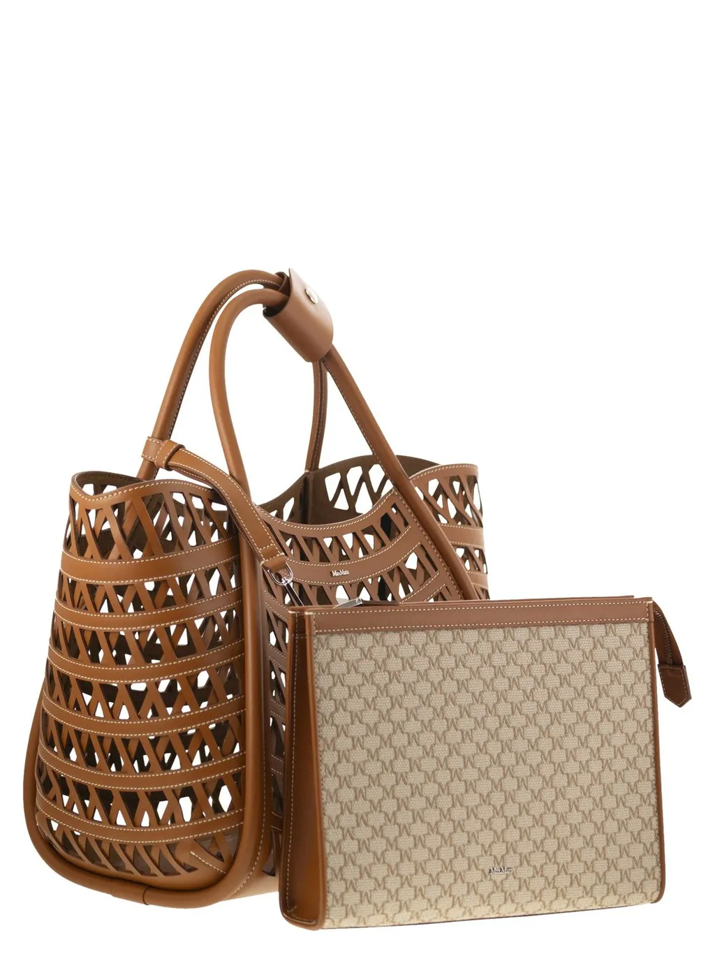 Max Mara Logo Plaque Cut-Out Tote Bag