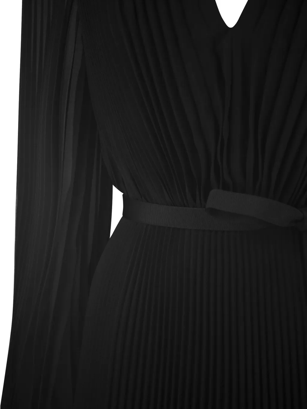 Max Mara Visita V-Neck Pleated Mini Dress