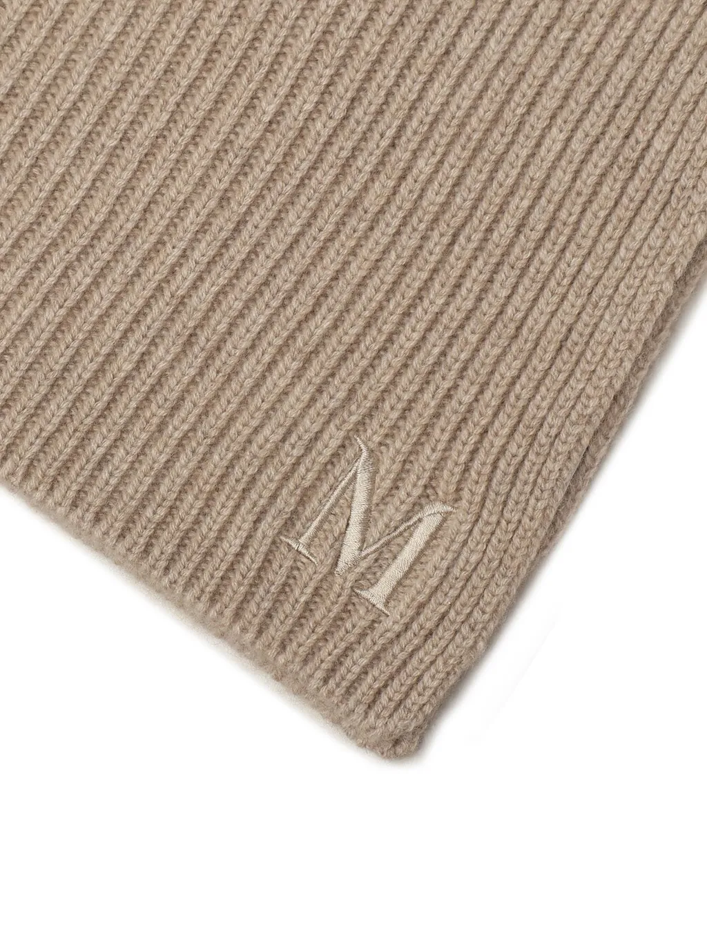 Max Mara Livigno Logo Embroidered Ribbed-Knit Poncho