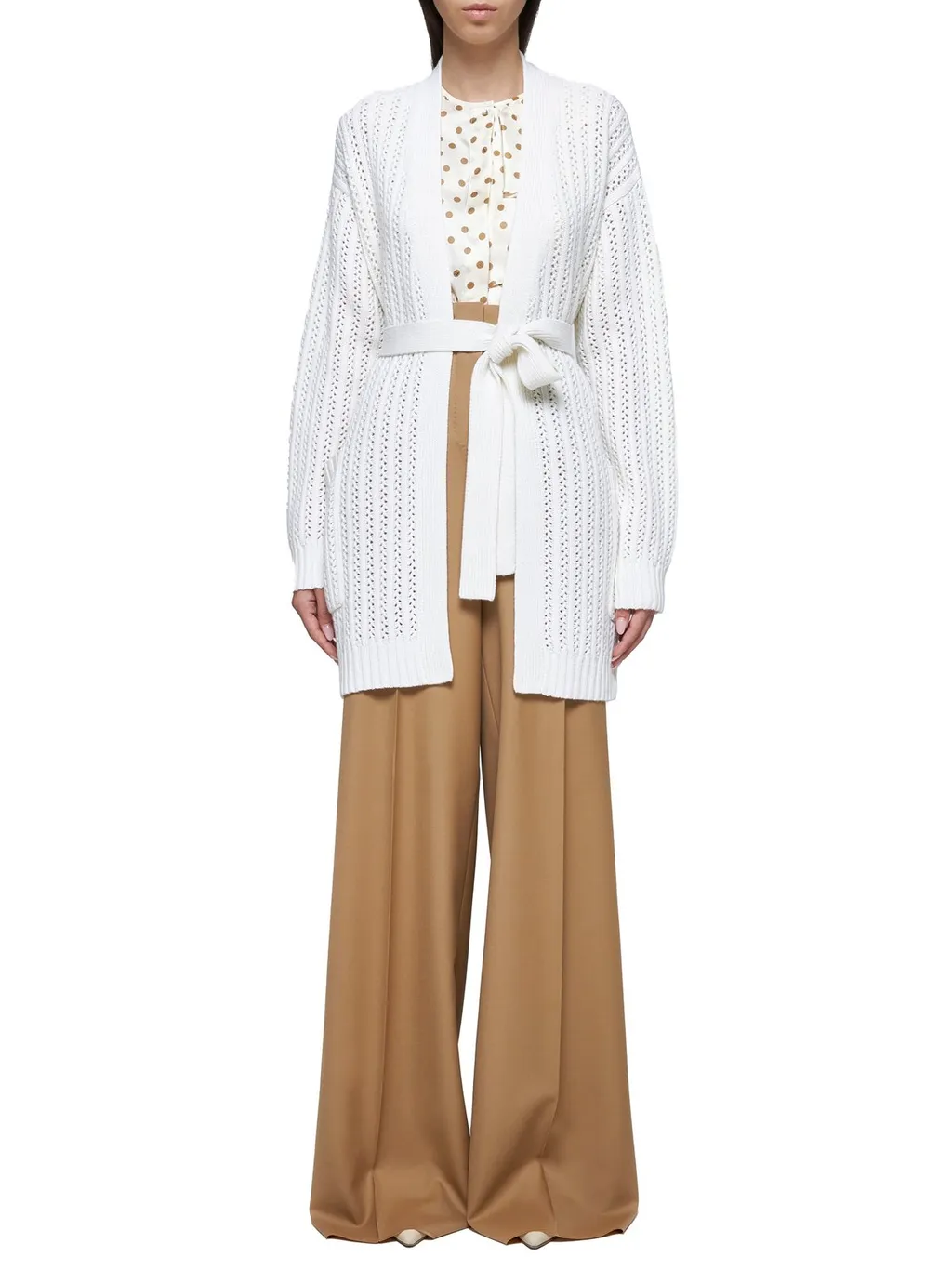 Max Mara Balzac Belted Long-Sleeved Cardigan