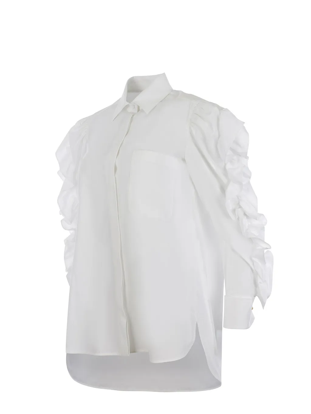 Max Mara Pleiadi Buttoned Ruffle-Sleeved Shirt