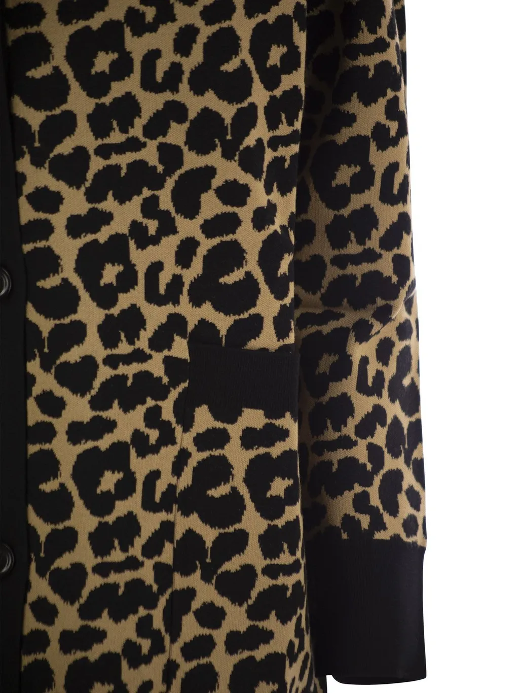 Max Mara Tenore Leopard Patterned V-Neck Cardigan