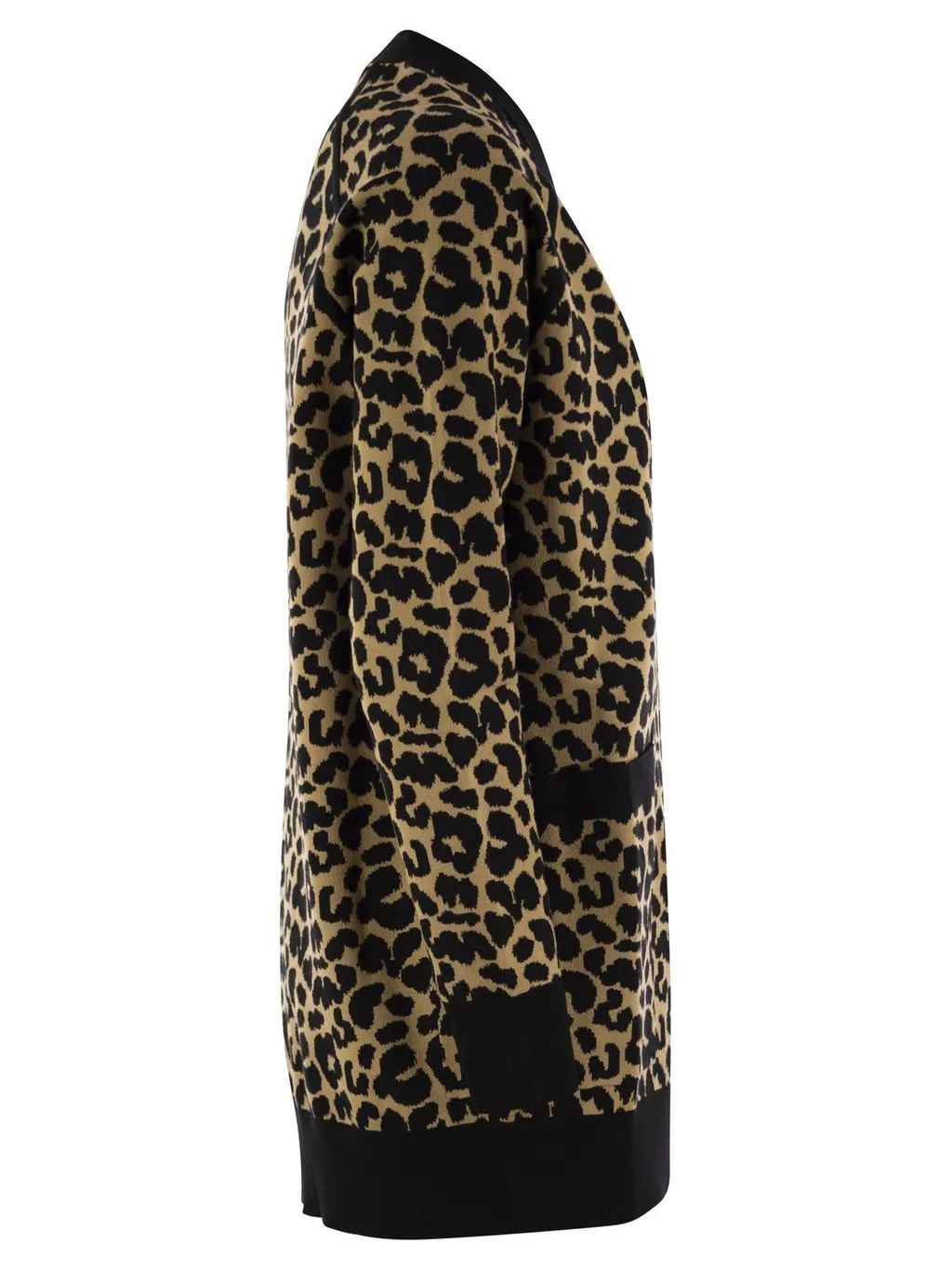 Max Mara Tenore Leopard Patterned V-Neck Cardigan