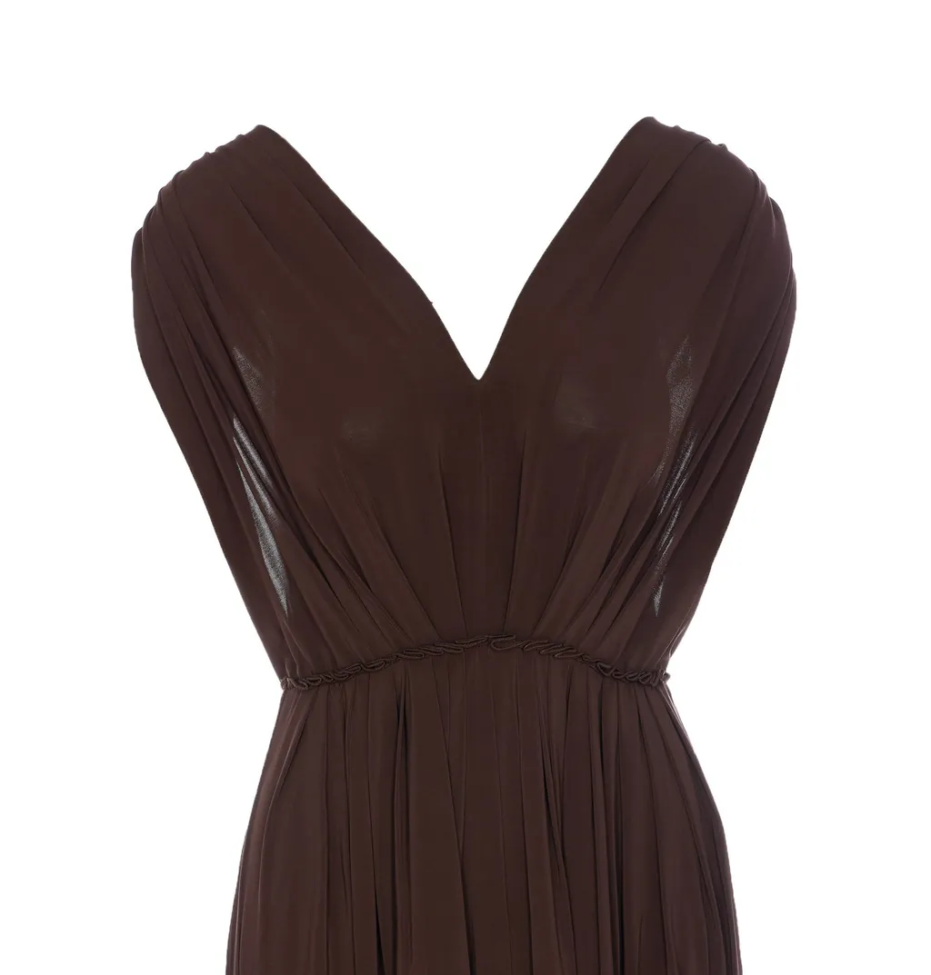 Max Mara Walter V-Neck Sleeveless Dress