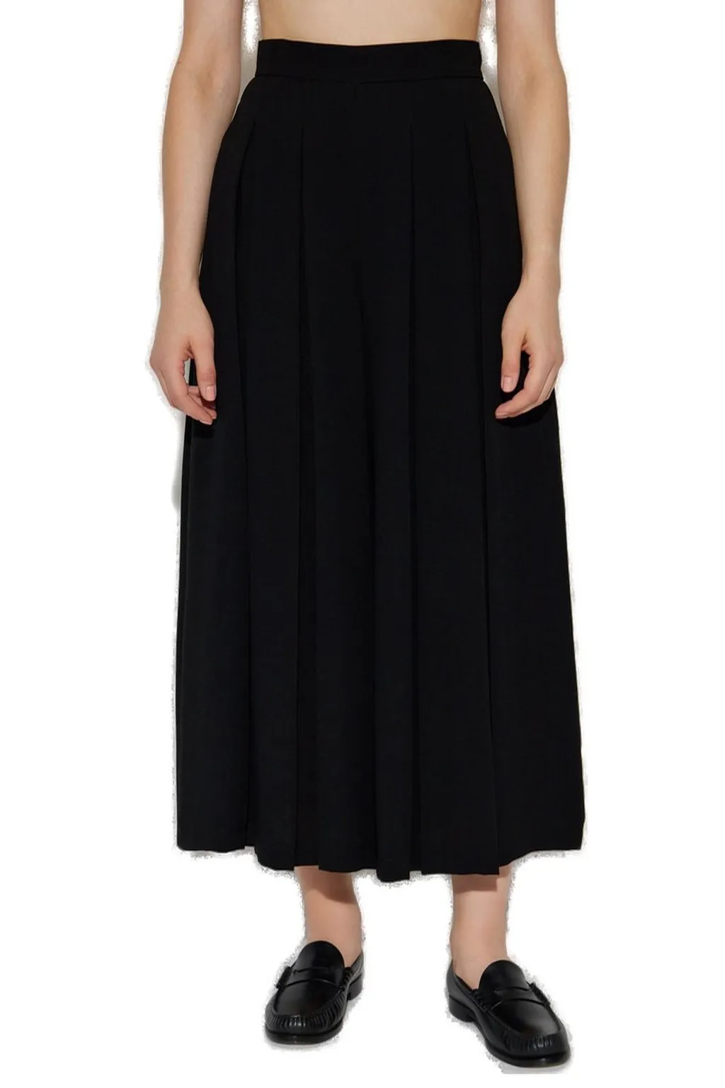 Max Mara Stadion Pleated Wide-Leg Trousers