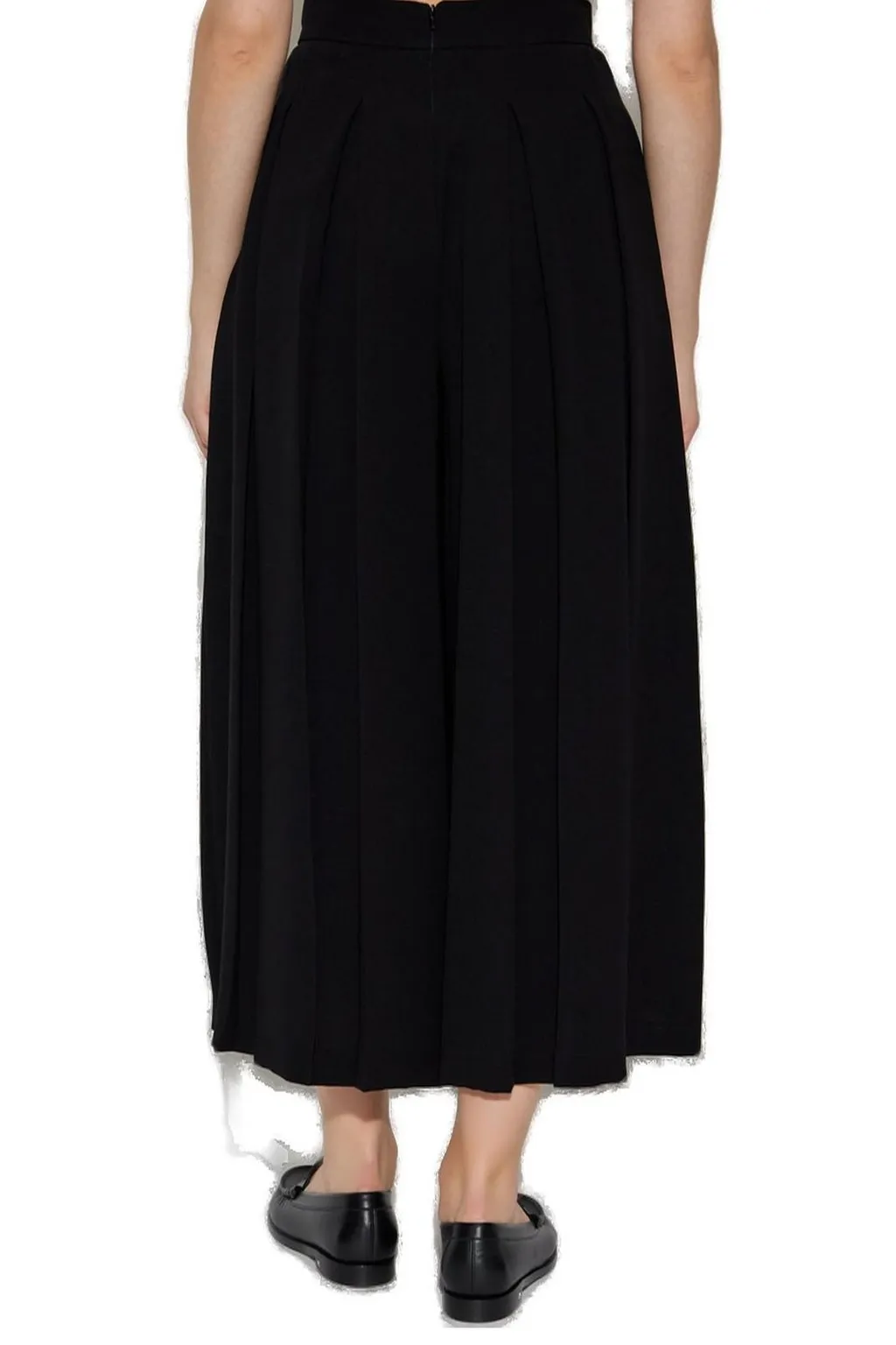 Max Mara Stadion Pleated Wide-Leg Trousers