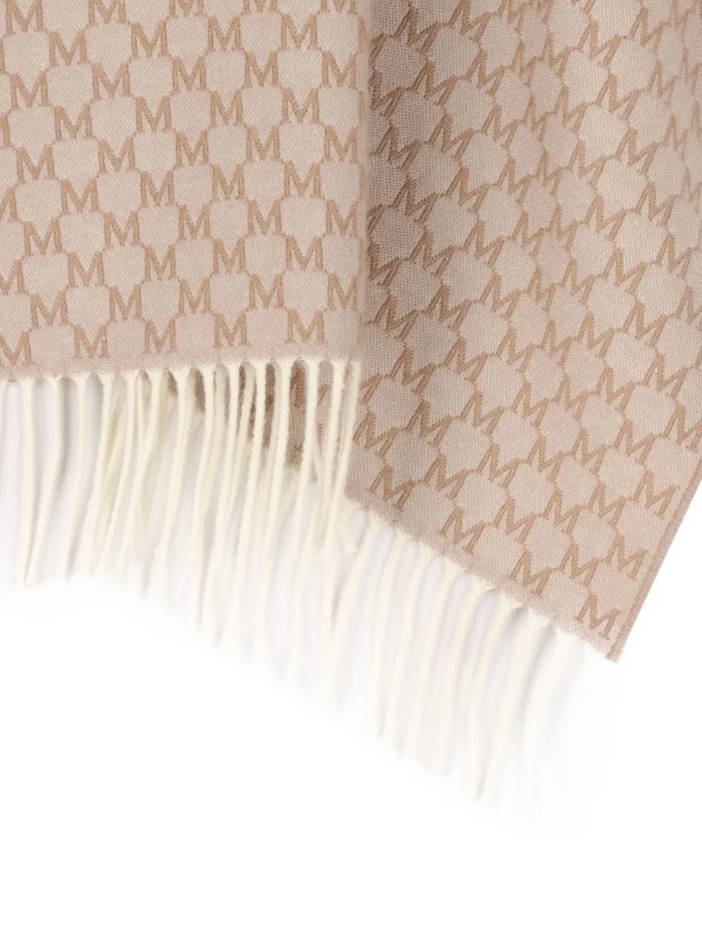 Max Mara Arsenio Monogram Fringed Scarf