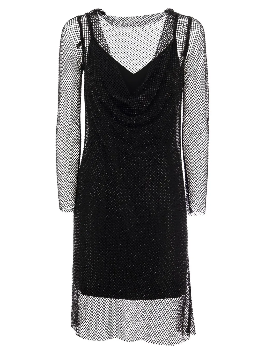 Max Mara Mesh Long-Sleeved Dress