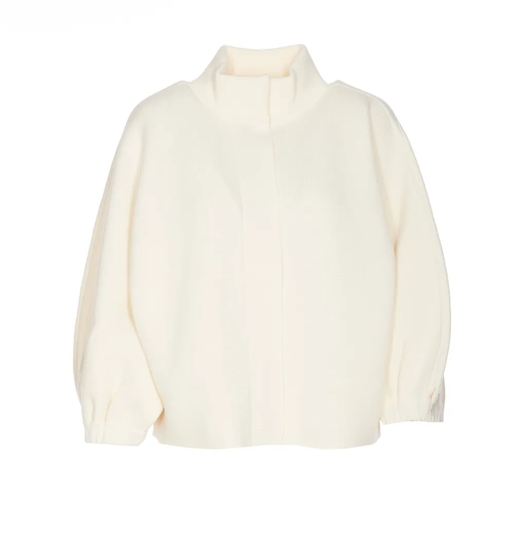 Max Mara High Neck Ballon-Sleeved Cardigan