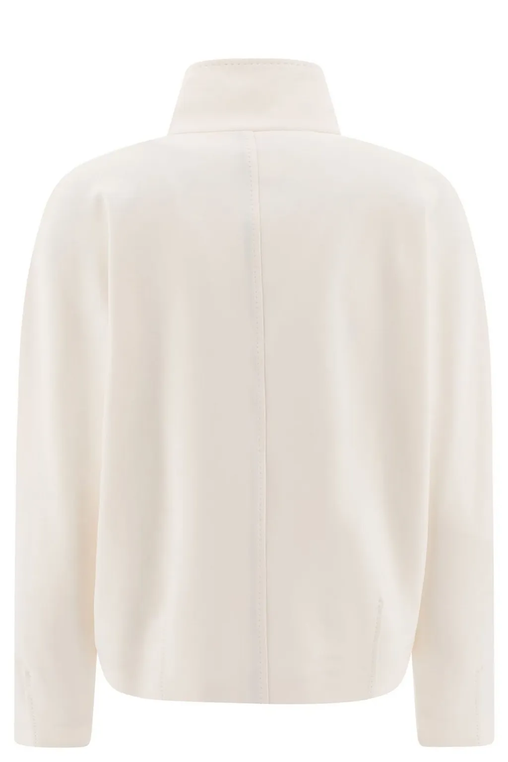 Max Mara Plava Zip-Up High Neck Jacket