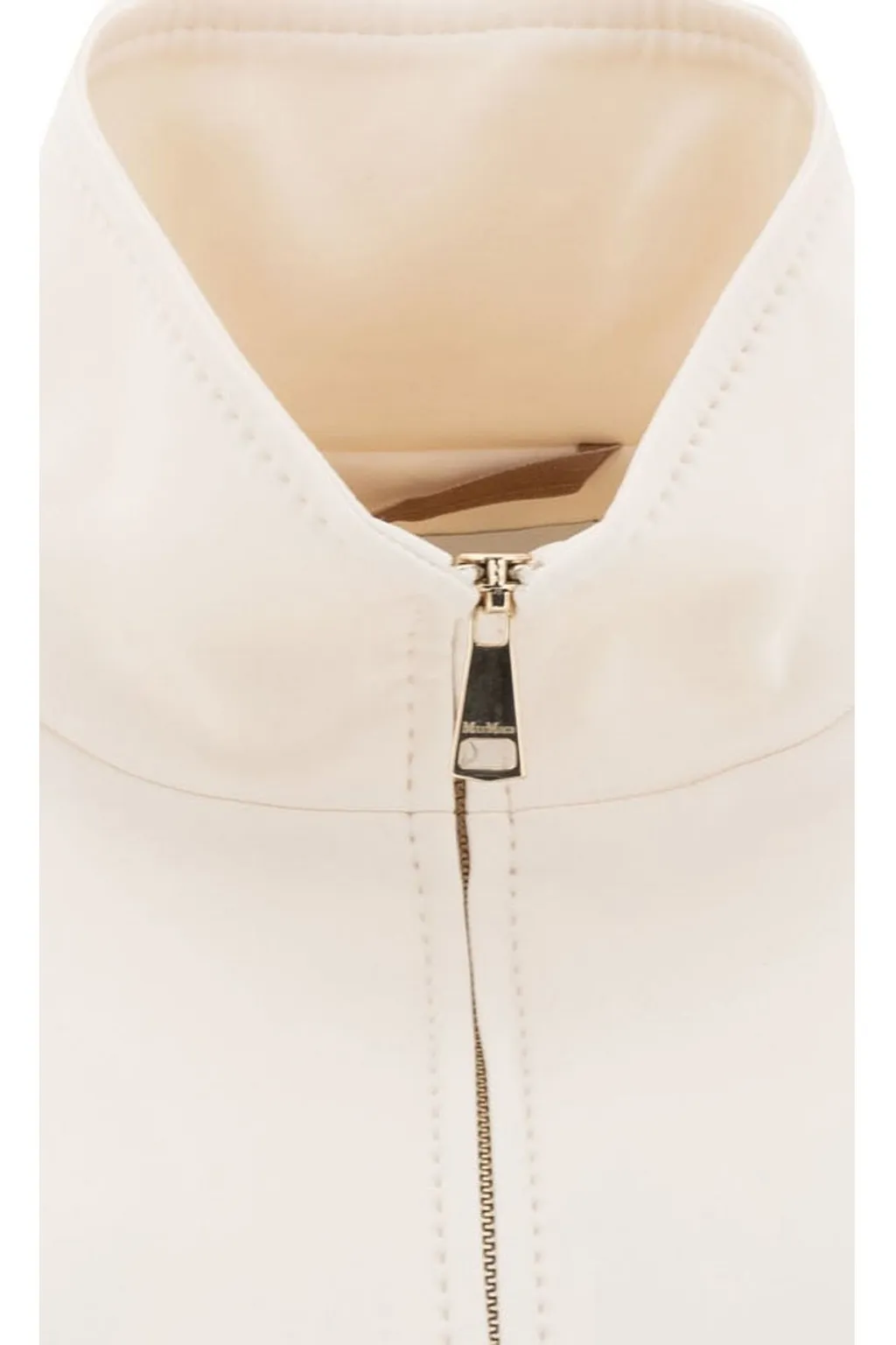 Max Mara Plava Zip-Up High Neck Jacket
