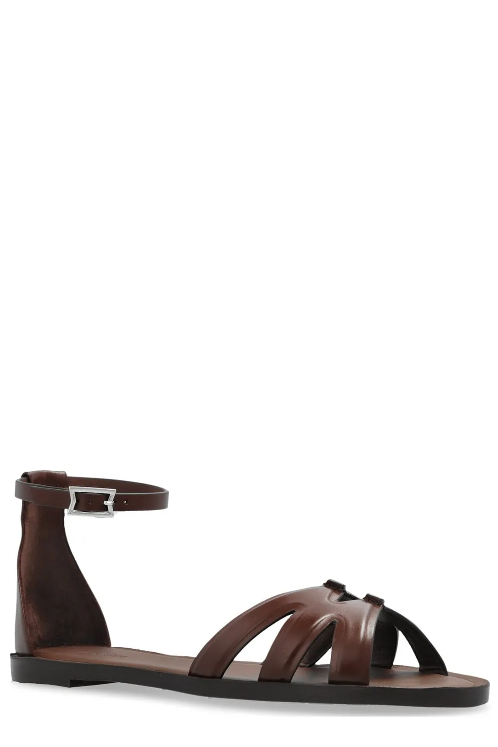 Max Mara Buckle Detailed Open Toe Sandals