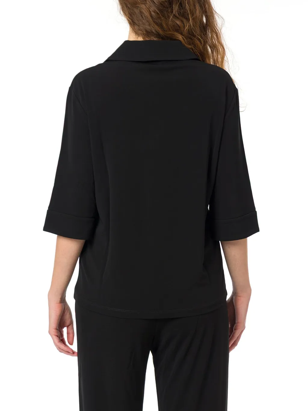 Max Mara V-Neck Three-Quarter-Sleeved Blouse