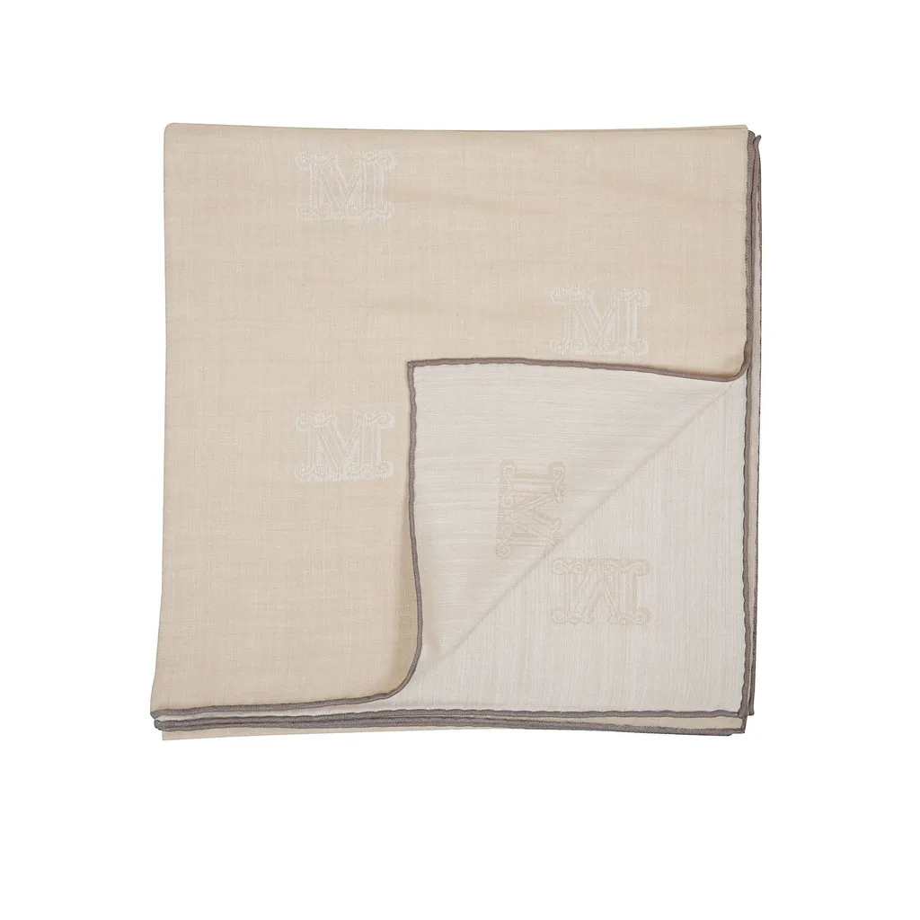 Max Mara Persia Logo Embroidered Scarf