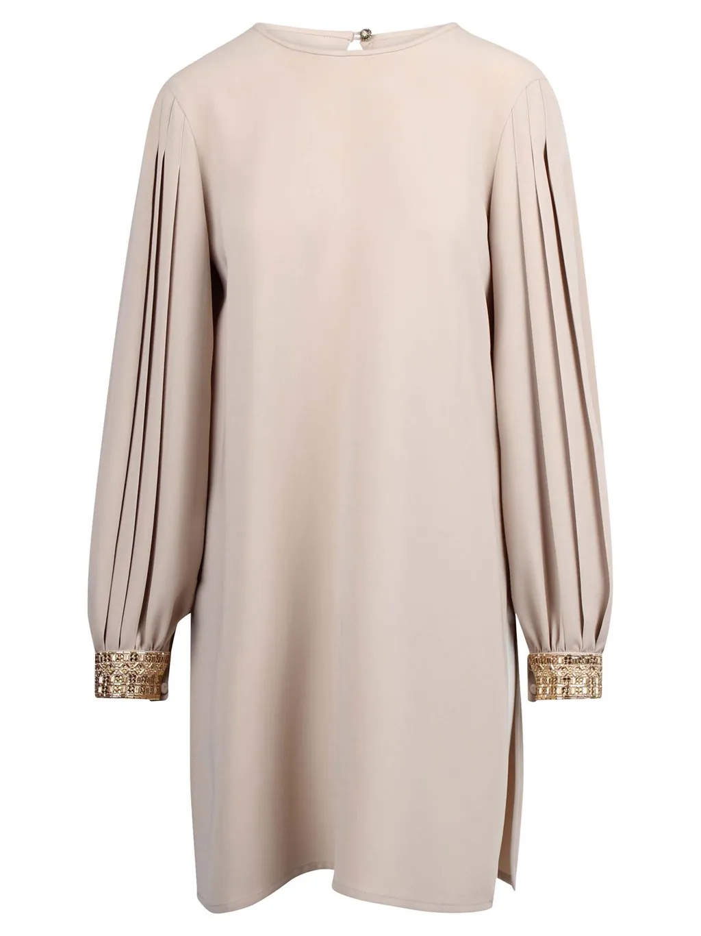 Max Mara Quadro Crewneck Pleated Top