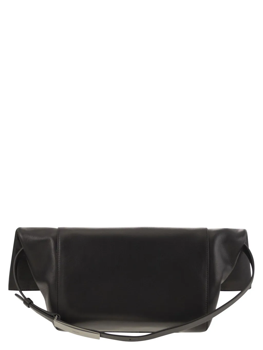 Max Mara Logo Engraved Foldover Top Clutch Bag