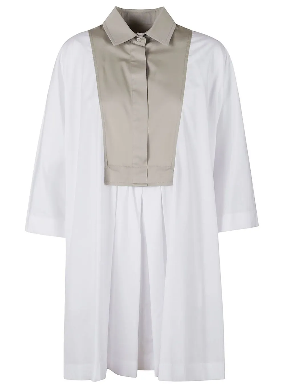 Max Mara Tattico Button Detailed Long-Sleeved Dress