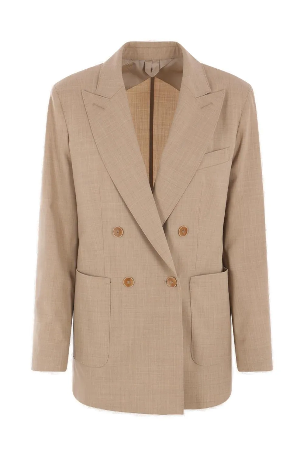Max Mara Corfu Double-Breasted Long-Sleeved Jacket