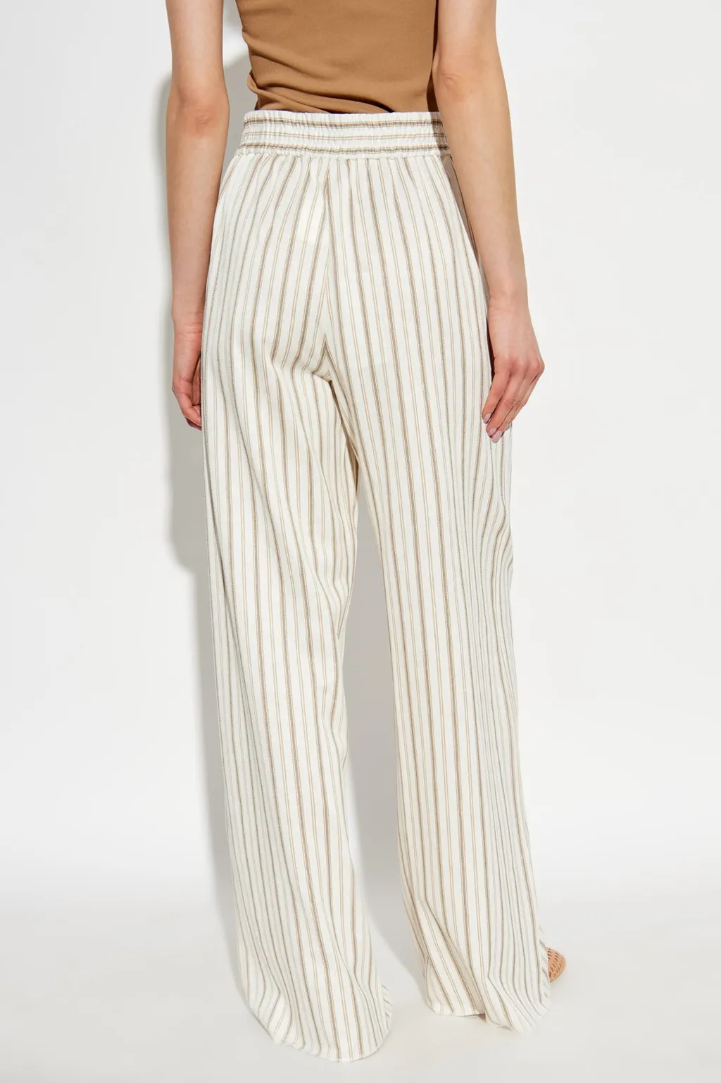 Max Mara Striped Elastic-Waist Pants