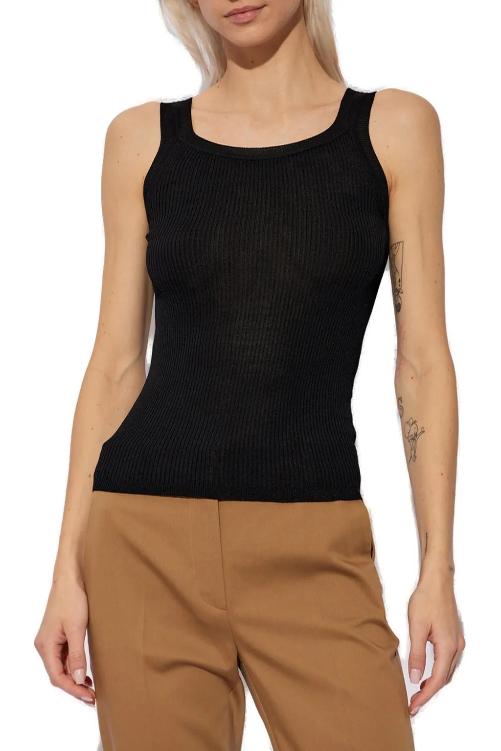 Max Mara Zemira Ribbed Sleeveless Top