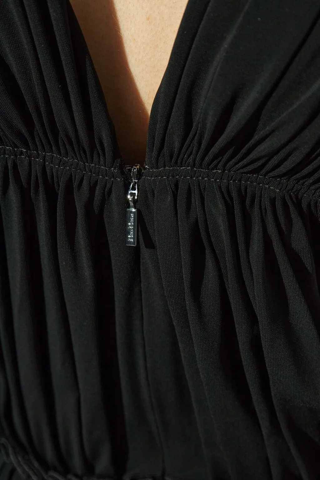 Max Mara V-Neck Draped Dress