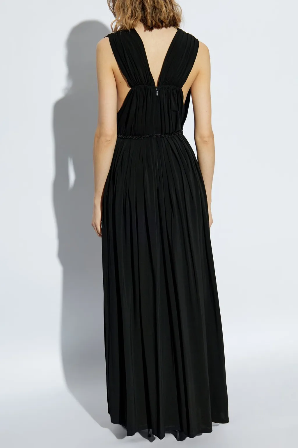 Max Mara V-Neck Draped Dress