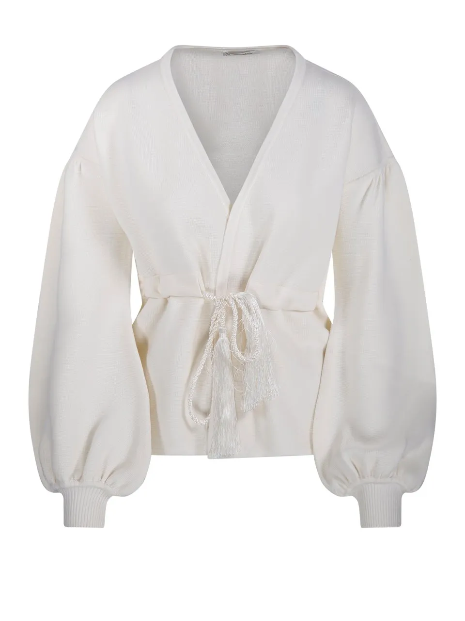 Max Mara Tiberio V-Neck Tassel Detailed Cardigan