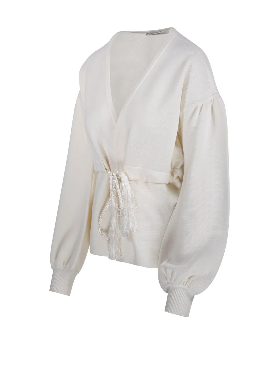 Max Mara Tiberio V-Neck Tassel Detailed Cardigan