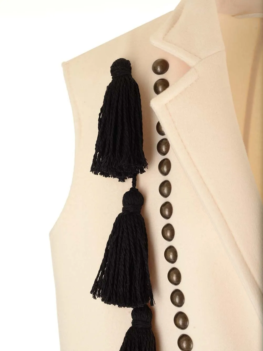 Max Mara Tassle Detailed V-Neck Gilet