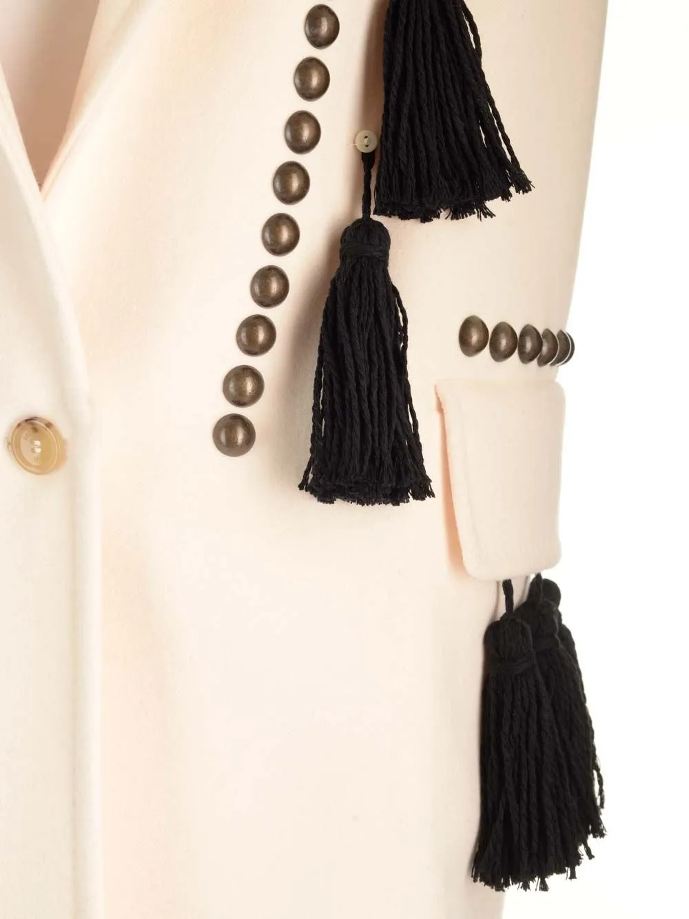 Max Mara Tassle Detailed V-Neck Gilet