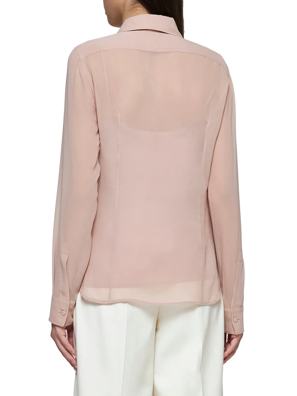 Max Mara Curved Hem Long-Sleeved Shirt