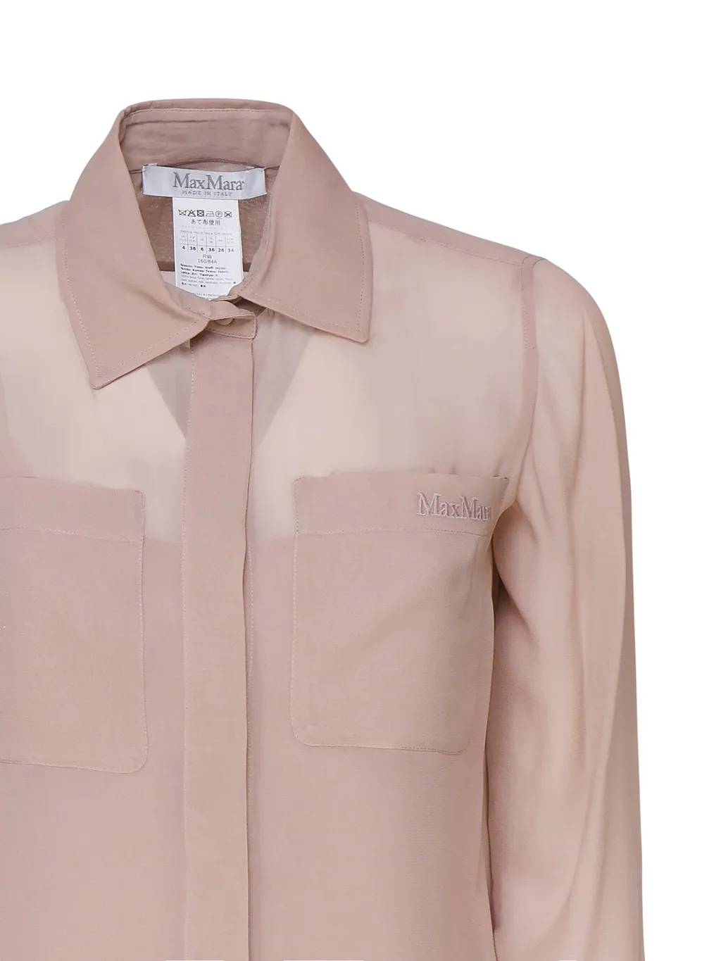 Max Mara Curved Hem Long-Sleeved Shirt