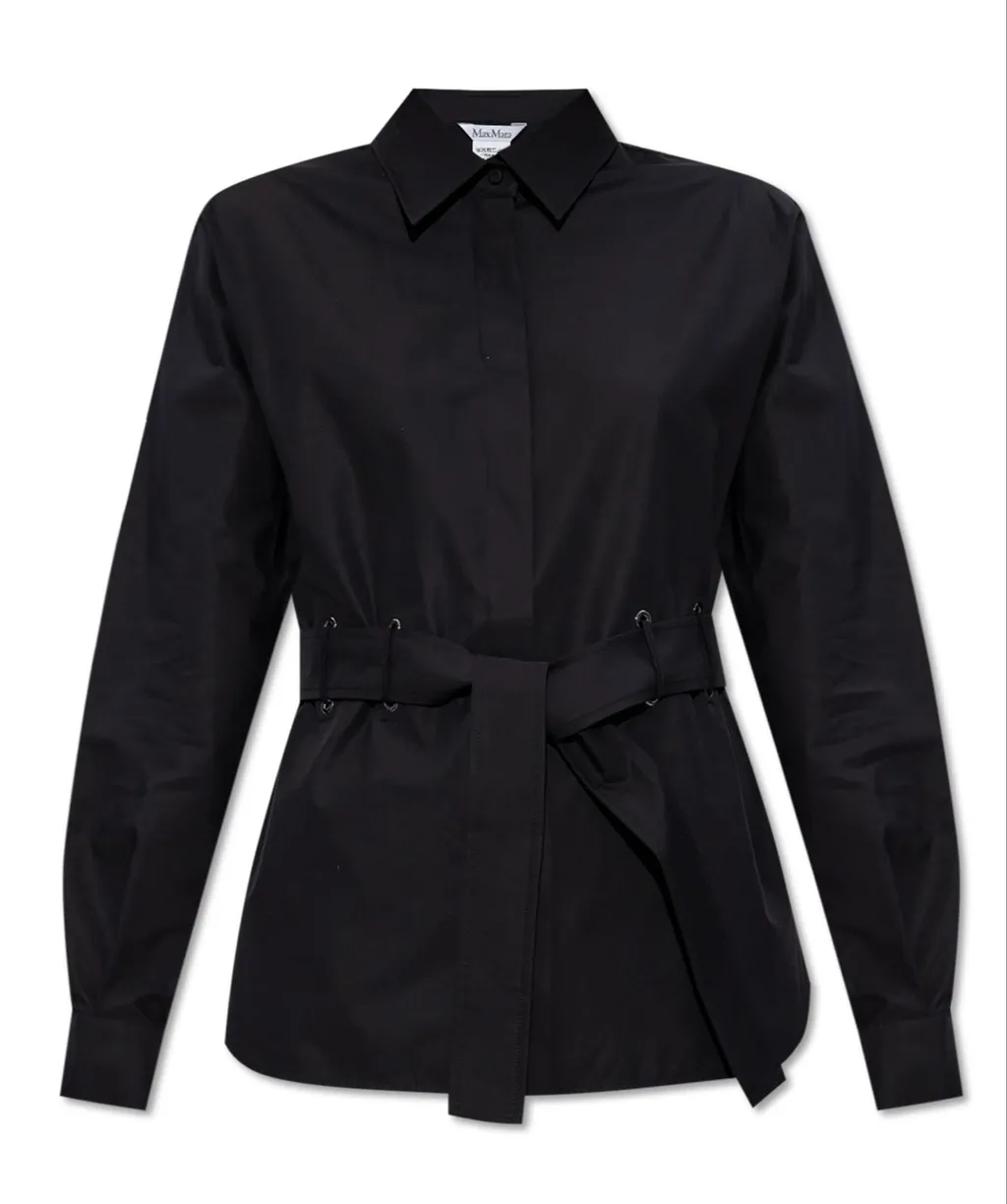 Max Mara Juglas Belted Button-Up Shirt