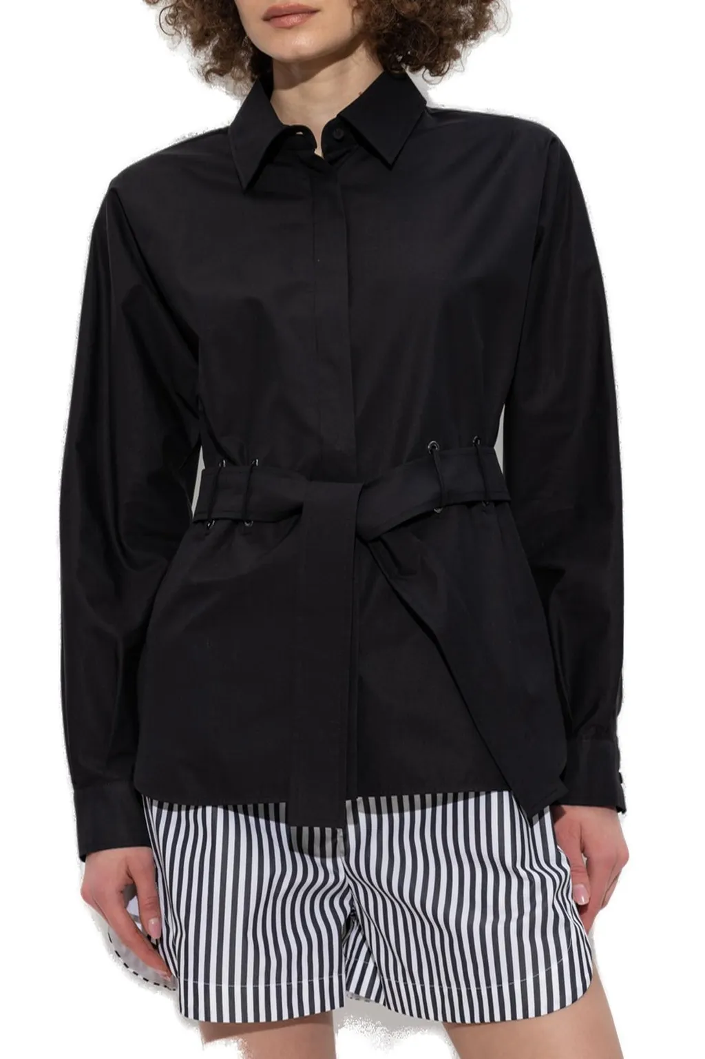 Max Mara Juglas Belted Button-Up Shirt
