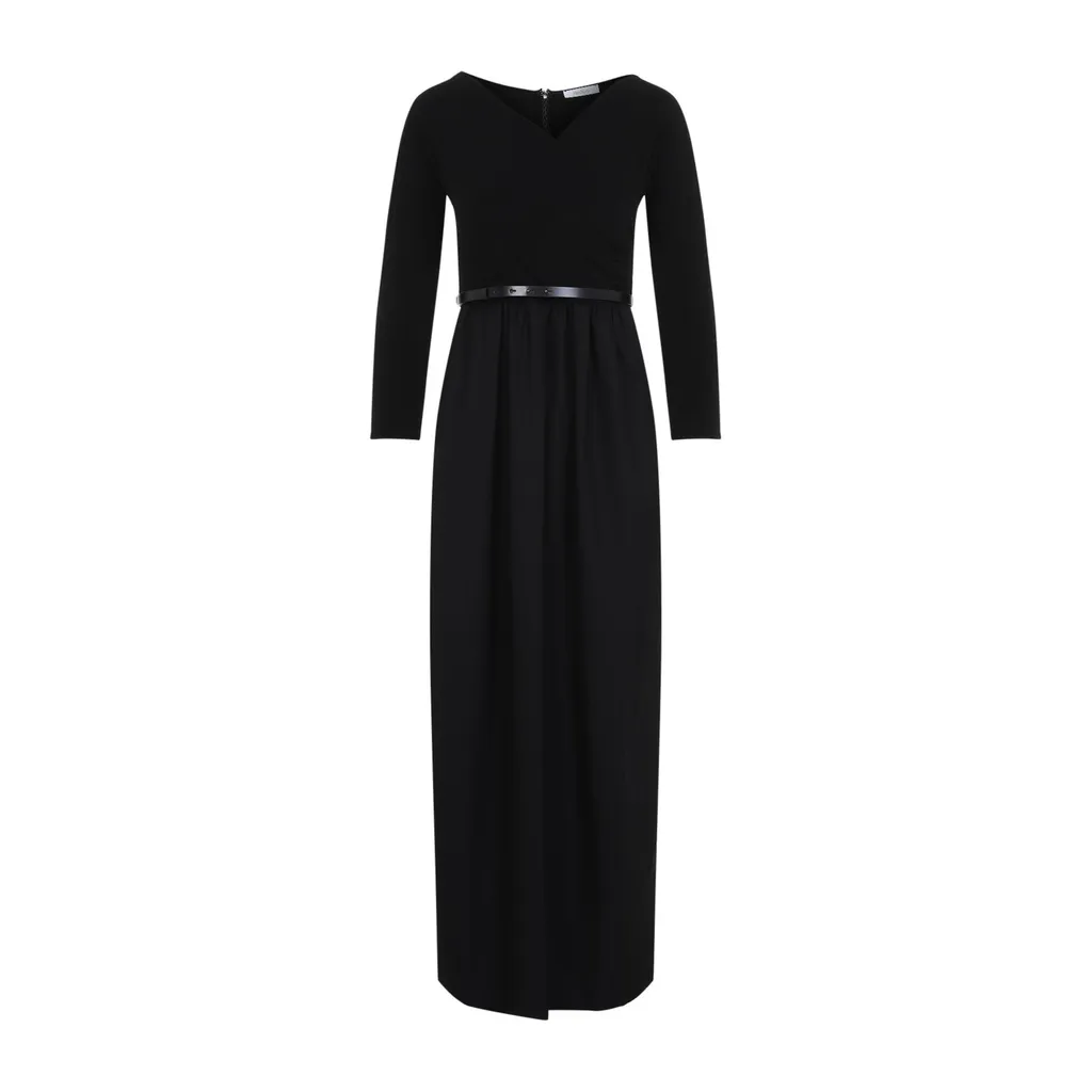 Max Mara Kaiser Belted Long-Sleeved Dress